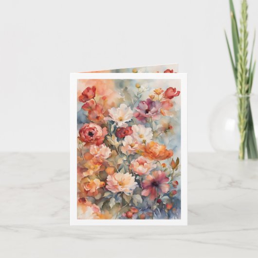 Blume Feiertagskarte (Vorderseite)