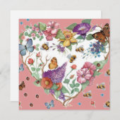 Blume Feiertagskarte (Vorne/Hinten)