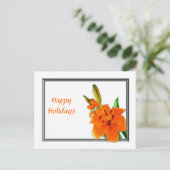 Blume Feiertagspostkarte (Stehend Vorderseite)