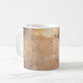 Blume Feld Rustikales Land Sonnenuntergang Custom Kaffeetasse (Vorderseite Links)