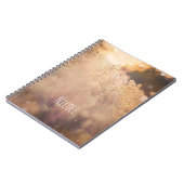 Blume Feld Rustikales Land Sonnenuntergang Custom Notizblock (Linke Seite)