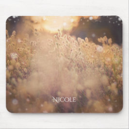 Blume Feld Rustikales Land Sonnenuntergang Mousepad