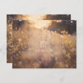 Blume Feld Rustikales Land Sonnenuntergang UAWG Einladungspostkarte (Vorne/Hinten)
