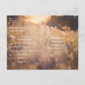 Blume Feld Rustikales Land Sonnenuntergang UAWG Einladungspostkarte (Rückseite)