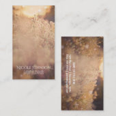 Blume Feld Rustikales Land Sonnenuntergang Visitenkarte (Vorne/Hinten)