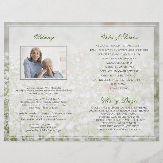 Blume Feldbeerprogramm | In Love Memory Flyer (Hinten)