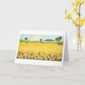 Blume-Felder bei Huntington Faltkarte Karte (Gelbe Blume)