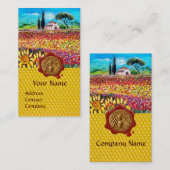 BLUME FELDER, HONEY BEE RED WAX SIEGEL, BEEKEEPER VISITENKARTE (Vorne/Hinten)