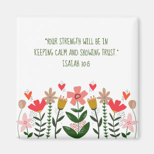 Blume-Felder weiß Magnet