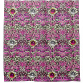 BLUME, FELSBÖSE, DRAGONEN, WEISSSTÄTTE AUS PINK DUSCHVORHANG (Vorderseite)