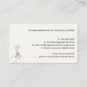 Blume Feminine Event Elfenbeinküste Visitenkarte (Rückseite)