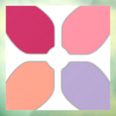 Blume Fensteraufkleber (Blatt 3)