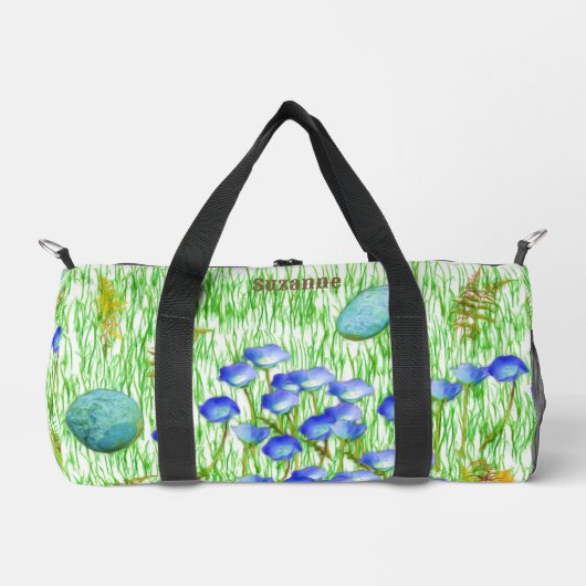 Blume Ferns Grass Rocks Malerei Personalisiert Duffle Bag (Vorderseite)