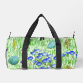 Blume Ferns Grass Rocks Malerei Personalisiert Duffle Bag (Rückseite)