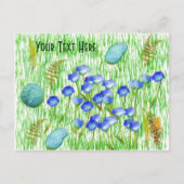 Blume Ferns Zeichnen benutzerdefinierbarer Postkar Postkarte (Vorderseite)