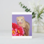 Blume Ferret Postkarte (Stehend Vorderseite)