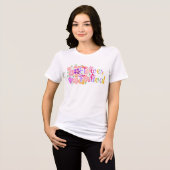 Blume Festival - Farben Tri-Blend Shirt (Vorderseite voll)