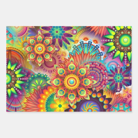 Blume Festival Geschenkpapier Set (Vorderseite 2)