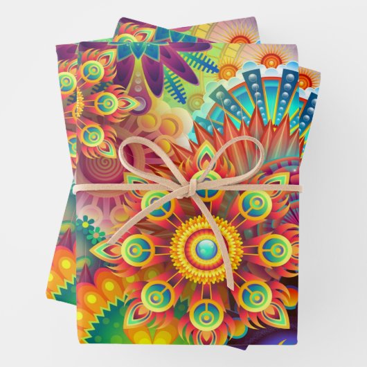 Blume Festival Geschenkpapier Set (Beispiel)