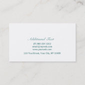 Blume Fett Monogramm Visitenkarte (Rückseite)