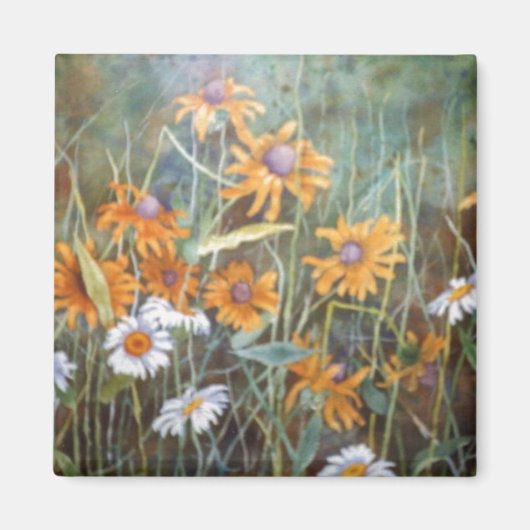 "Blume Field #1" Blumenmagnet Magnet (Vorne)