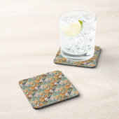 "Blume Field #1 Tiled Pattern" Blumenmuster-Unters Getränkeuntersetzer (Rechte Seite)