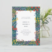 Blume Field Baby Dusche Einladung (Stehend Vorderseite)