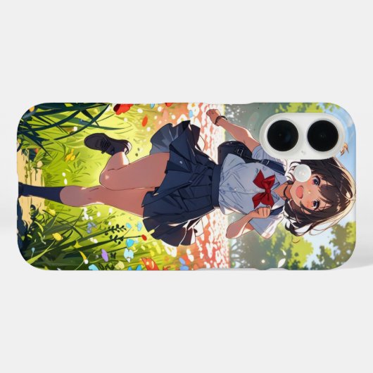 Blume Field Girl Case-Mate iPhone Hülle (Rückseite (Horizontal))