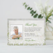 Blume Field Memorial Beerdigung Danke Karte (Stehend Vorderseite)