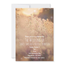 Blume Field Rustic Country Hochzeitseinladungen
