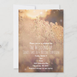 Blume Field Rustic Country Hochzeitseinladungen Einladung