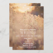 Blume Field Rustic Country Hochzeitseinladungen Einladung (Vorne/Hinten)