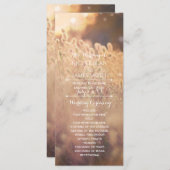 Blume Field Rustic Country Wedding Programm Rack (Vorne/Hinten)