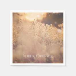 Blume Field Rustikales Land Hochzeit Empfang Serviette