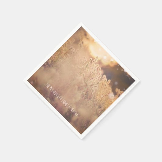 Blume Field Rustikales Land Hochzeit Empfang Serviette (Ecke)