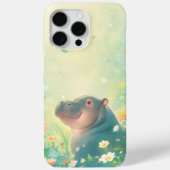 Blume Fields und Happy Hippo Case-Mate iPhone Hülle (Rückseite)