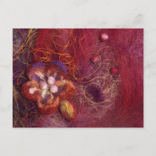 Blume filmt Kunst Postkarte