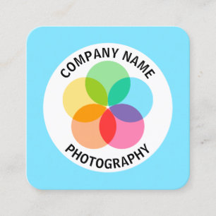 Blume filtern - Blass #7FE6FF Quadratische Visitenkarte