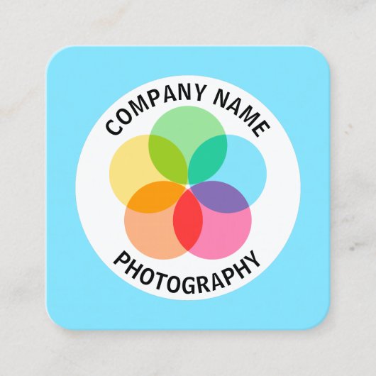 Blume filtern - Blass #7FE6FF Quadratische Visitenkarte (Vorderseite)