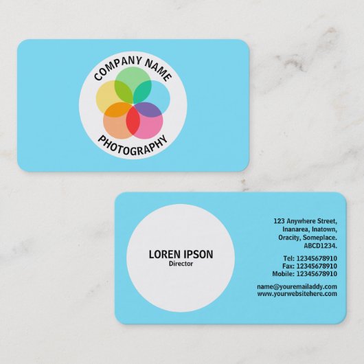 Blume filtern - Blass #7FE6FF Visitenkarte (Vorne/Hinten)