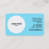 Blume filtern - Blass #7FE6FF Visitenkarte (Rückseite)