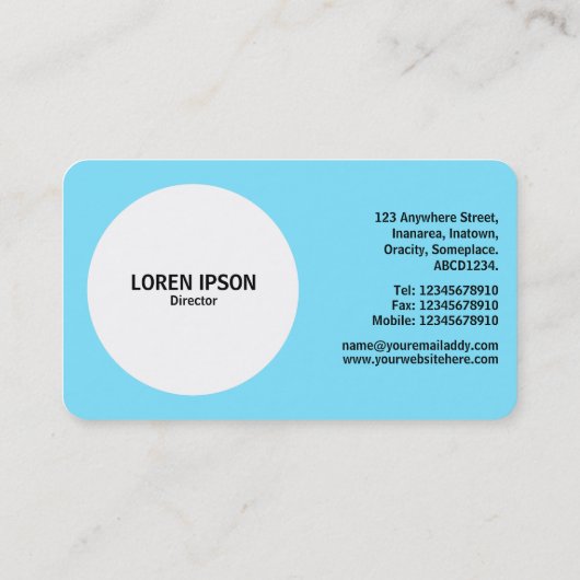 Blume filtern - Blass #7FE6FF Visitenkarte (Rückseite)