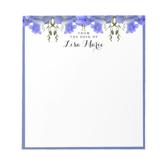 Blume FL18 Personalisiert Notepad Notizblock (Vorderseite)