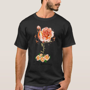 Blume Flamingo Hope Orange Ribbon Copd Awareness T-Shirt