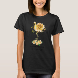 Blume Flamingo Hope Yellow Ribbon Endometriose T-Shirt