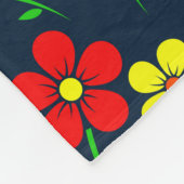Blume Fleece Blanken (Ecke)