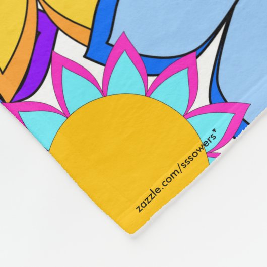 Blume Fleece Blanket (Ecke)