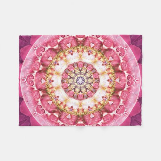 Blume Fleece-Decke der Lebenmandala-5 Fleecedecke (Vorderseite (Horizontal))