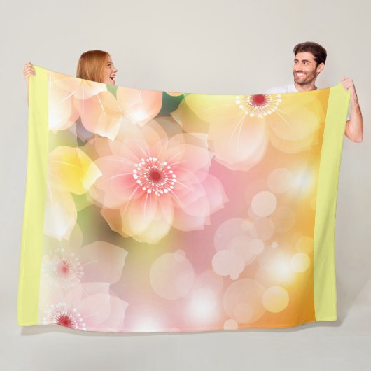 Blume Fleecedecke (Beispiel)