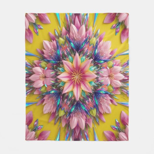 Blume Fleecedecke (Vorderseite)